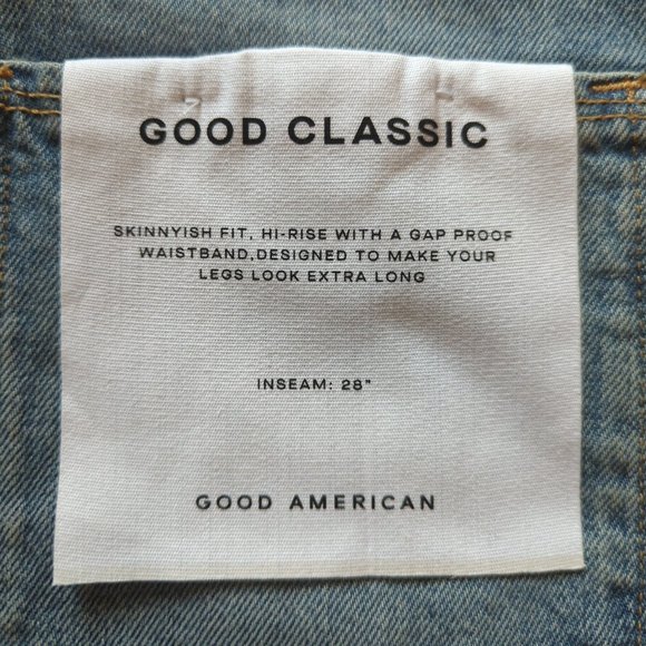 NWOT Good American Good Classic Distressed Straight Leg Jeans in Indigo 046 - Picture 9 of 12